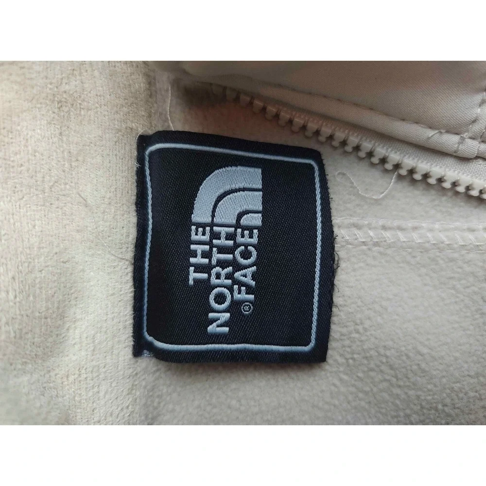 The North Face Apex Bionic Softshell Jacket Mens Medium Cream Grey Full Zip